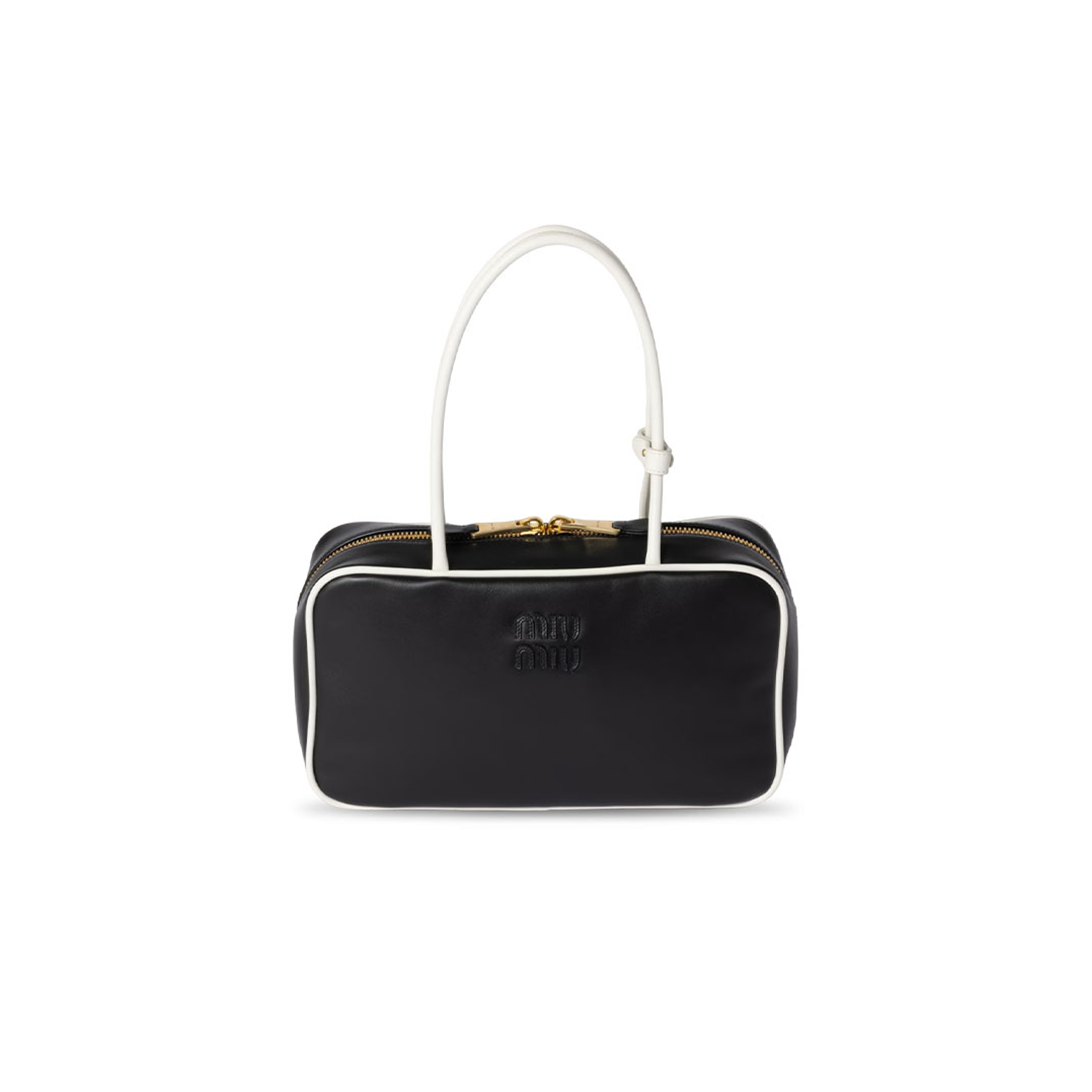 MIU MIU  LEATHER BEAU TOP-HANDLE BAG 5BB172 (29*17*9cm)